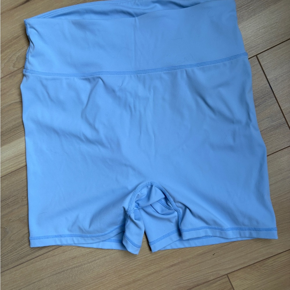 Women's Light Blue High-Waisted Shorts